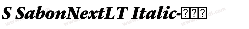 S SabonNextLT Italic字体转换